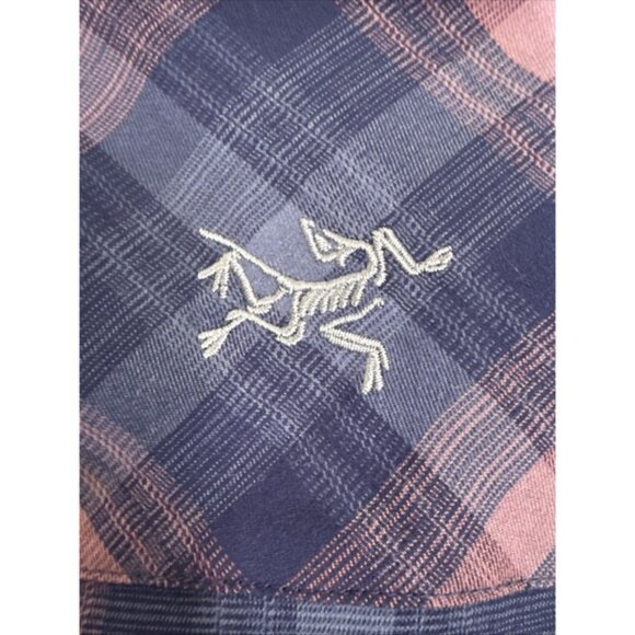 Arcteryx Shirt Women LRG Addison Button Front PURPLE/PINK Plaid L/S Flannel NWOT - Picture 10 of 10